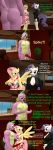  3d_(artwork) absurd_res alternate_species anthro anthrofied balls big_breasts breasts canid canine cleavage clothed clothing collar comic dialogue digital_media_(artwork) english_text equid equine erection female fluttershy_(mlp) friendship_is_magic genitals hand_on_penis hasbro hi_res horn knot male male/female mammal muscular muscular_male my_little_pony papadragon69 penis rarity_(mlp) spike_(mlp) text unicorn 