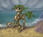  absurd_res beach bodypaint cloud eltaile english_text equid equine fangs female hasbro hi_res holo_limu_(eltaile) horizon horse mammal my_little_pony pony sand scar sea seaside seaweed solo surfboard tattoo text tribal vehicle water watercraft wave 
