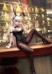  animal_ears artist_revision bunny_ears bunny_girl dungeon_fighter garter heels kie_(wylee2212) no_bra pantyhose photo tagme 