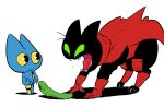  2020 adorabat anthro black_body black_fur blue_body blue_fur cape cartoon_network chiropteran clothing domestic_cat felid feline felis female fur hi_res hissing kdha2402 male mammal mao_mao:_heroes_of_pure_heart pickle sheriff_mao_mao_mao simple_background white_background 