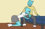  anthro cartoon_network dingoman1234 domestic_cat duo felid feline felis female gumball_watterson incest_(lore) low_res male male/female mammal nicole_watterson the_amazing_world_of_gumball 