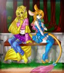  absurd_res anthro ariveil blonde_hair blue_eyes breasts claws clothed clothing cougar damaged_clothing dessert detailed_background dipodid duo felid feline female fluffy fluffy_tail food fur hair hi_res holding_food holding_object ice_cream jerboa licking mammal multicolored_body multicolored_fur one_eye_closed open_mouth orange_body orange_fur orange_hair purple_eyes rodent sitting teeth tongue tongue_out two_tone_body two_tone_fur white_body white_fur yellow_body yellow_fur 