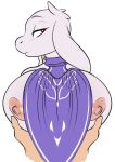  anthro big_breasts bovid breast_fondling breasts caprine duo female first_person_view fondling goat hand_on_breast huge_breasts looking_at_viewer mammal nipples seii3 toriel undertale video_games 