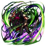  axe breasts cleavage demon grand_summoners green_hair high_heels horns knight knights_of_blood riviera_(grand_summoners) weapon 