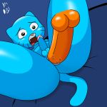  1:1 absurd_res anthro cartoon_network darwin_watterson domestic_cat duo felid feline felis fish gumball_watterson hi_res imobi male male/male mammal marine the_amazing_world_of_gumball 