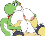  anthro big_breasts bodily_fluids bowser breast_grab breasts duo female first_person_view genital_fluids genitals hand_on_breast huge_breasts hyper hyper_breasts male male/female mario_bros nintendo nipples nude penis precum seii3 sex size_difference titfuck video_games yoshi 