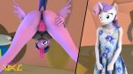  16:9 3d_(artwork) age_difference anthro anus big_breasts bottomless breasts butt clothed clothing digital_media_(artwork) duo equid equine female friendship_is_magic genitals hasbro hi_res horn magic mammal my_little_pony older_female pussy senthaurekmern sweetie_belle_(mlp) twilight_sparkle_(mlp) unicorn widescreen winged_unicorn wings young younger_female 