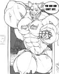  2020 4:5 absurd_res anthro big_bulge big_muscles bulge canid canine clothing dialogue doorframe earpiece english_text five_nights_at_freddy&#039;s flexing fox foxy_(fnaf) grasping_at_viewer hi_res huge_bulge huge_muscles hyper hyper_bulge hyper_muscles looking_at_viewer machine male mammal marvolk monochrome muscular muscular_anthro muscular_male number open_mouth robot robot_arm robotic_damage solo speech_bubble text tongue tongue_out underwear video_games 
