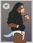  anthro black_clothing black_hoodie black_topwear briefs bulge canid canine canis clothing domestic_dog drawyourfursona furscribbles hi_res hoodie hoodie_meme male mammal meme meme_clothing solo standing tongue tongue_out topwear underwear white_clothing white_underwear 