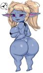  absurd_res big_breasts big_butt bottomless breasts butt clothed clothing gray_impact hi_res huge_butt league_of_legends looking_back not_furry poppy_(lol) riot_games short_stack video_games wide_hips yordle 