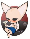  absurd_res aggressive_retsuko anthro aunt_maire black_eyes bottomwear bra breasts canid canine clothed clothing cocktail_glass discarded_clothing drunk exposed_breasts female fennec fenneko fox full-length_portrait hi_res mammal open_clothing open_shirt open_topwear partially_clothed portrait sanrio shirt sitting skirt solo substance_intoxication toony topwear underwear 