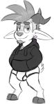  anthro black_clothing black_hoodie black_topwear bovid briefs bulge caprine clothing drawyourfursona goat goronic hoodie hoodie_meme male mammal meme meme_clothing solo standing topwear underwear white_clothing white_underwear 