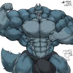  1:1 2020 5_fingers absurd_res anthro balls big_balls big_bulge big_muscles big_penis bodily_fluids bulge canid canine canis clothing drooling fingers flexing genitals hi_res huge_balls huge_bulge huge_muscles huge_penis hyper hyper_balls hyper_bulge hyper_genitalia hyper_muscles hyper_penis looking_at_viewer male mammal marvolk muscular muscular_anthro muscular_male nipples open_mouth penis saliva simple_background solo tongue tongue_out underwear veiny_muscles white_background wolf 