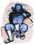  anthro barely_visible_genitalia barely_visible_penis black_clothing black_hoodie black_topwear blue_body blue_fur briefs bulge canid canine canis clothed clothing creamin_peaches domestic_dog drawyourfursona erection erection_under_clothing fur genitals hoodie hoodie_meme male mammal meme meme_clothing penis solo topwear underwear white_clothing white_underwear 