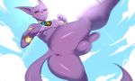  anthro anus balls beerus bodily_fluids bracelet butt domestic_cat dragon_ball dragon_ball_super felid feline felis fur genitals hi_res jewelry kick looking_at_viewer male mammal penis purple_body purple_fur seniorseasalt smile solo sweat 