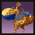  1:1 anthro big_breasts big_butt breasts butt clothing female giraffe giraffid hi_res huge_breasts huge_butt hyper hyper_breasts hyper_butt mammal solo spiralingstaircase thong translucent translucent_clothing underwear 