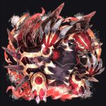  brown_eyes claws commentary_request copyright_name dated gen_3_pokemon groudon kanna_(kan419_k) legendary_pokemon no_humans open_mouth pokemon primal_groudon sharp_teeth teeth 