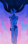  2020 9:14 adventure_time black_hair blue_background breasts cartoon_network clothing crasherchroma crop_top dot_eyes female full-length_portrait gradient_background hair humanoid humanoid_pointy_ears long_hair looking_down low-angle_view marceline_abadeer navel open_mouth panties pink_background portrait shirt simple_background solo topwear under_boob underwear 