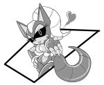  &lt;3 android anthro black_sclera blowing_kiss breasts canid canine canis chaos_croc digital_media_(artwork) fan_character featureless_breasts featureless_crotch female greyscale gynomorph_(lore) hair half-closed_eyes hand_on_hip hi_res kate_the_mecha-wolf machine mammal metallic_body monochrome narrowed_eyes nude ponytail robot solo sonic_the_hedgehog_(series) trans_(lore) trans_woman_(lore) wolf 