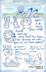  blue_border border comic disney english_text feral feralized fur greeting hi_res holding_object judy_hopps lagomorph leporid mammal qalcove rabbit river signature sitting text water zootopia 