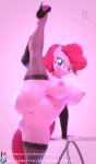  3d_(artwork) anthro anthrofied big_breasts breasts butt clothing digital_media_(artwork) equid equine female flexible friendship_is_magic genitals hasbro hi_res horse legwear looking_at_viewer mammal my_little_pony nipples nude pinkie_pie_(mlp) pony presenting presenting_hindquarters presenting_pussy pussy rinny solo splits spread_legs spreading text thigh_highs url 