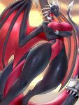  activision amethystdust anthro big_breasts blue_eyes breasts claws crossed_arms cynder dragon featureless_breasts female half-closed_eyes hi_res horn looking_at_viewer membrane_(anatomy) membranous_wings narrowed_eyes nude scalie solo spyro_the_dragon standing thick_thighs video_games wide_hips wings 