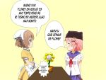  blend_s crossover flowey_(undertale) gakkou_gurashi! hoshikawa_mafuyu self_upload spanish_text takeya_yuki talking undertale 