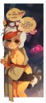  1girl artist_logo artist_name bangs bare_shoulders blurry blurry_background blush border breasts breath brown_eyes english_commentary english_text eyewear_on_head glasses glowing glowing_eye grey_hair heart highres hyrule_warriors:_age_of_calamity leaning_on_object long_sleeves looking_at_viewer medium_breasts medium_hair multicolored_hair off_shoulder parted_lips pokilewd pulled_by_another purah red_hair shorts shorts_pull smile solo_focus sweat swept_bangs the_legend_of_zelda the_legend_of_zelda:_breath_of_the_wild two-tone_hair 