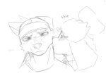  age_difference animal_crossing anthro blush canid canine canis domestic_dog duo durag female goon_(goonie_san) goonie-san isabelle_(animal_crossing) kissing_cheek male male/female mammal mature_female monochrome nintendo smile text video_games wolf 