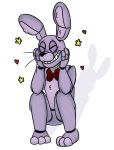  &lt;3 2015 animatronic black_nose bonnie_(fnaf) chest_tuft dompteuseartist eyes_closed fingers five_nights_at_freddy&#039;s flower freckles fur inner_ear_fluff lagomorph leporid long_ears machine male mammal plant purple_body purple_fur rabbit robot sitting toes tuft video_games whiskers 