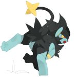  1:1 bdsm bondage bound female genitals hi_res luxray nintendo pok&eacute;mon pok&eacute;mon_(species) pussy semi-anthro simple_background solo video_games white_background youjomodoki 