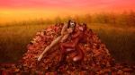  2d 3d_(artwork) anthro autumn backsack balls black_body black_fur black_nose brown_body brown_eyes brown_fur canid canine canis collar copper_(fath) countryside digital_media_(artwork) disney domestic_dog duo erection fox fox_and_the_hound fur genitals grass hand_holding hi_res humanoid_genitalia humanoid_penis la_volpe love male male/male mammal muscular outside pawpads penis pink_pawpads red_body red_fur romance romantic_ambiance smile sunset tod_(fath) white_body white_fur 