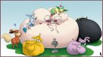  ? ambiguous_gender award belly big_belly big_butt butt eeveelution emanata espeon feral flareon glaceon group hi_res huge_butt hyper hyper_belly hyper_butt jolteon leafeon nintendo pok&eacute;mon pok&eacute;mon_(species) stonefire stuffing sylveon trophy umbreon video_games 