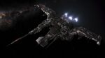  3d advanced_ship_(eve_online) after_effects_(medium) battleship_(eve_online) caldari_state_(eve_online) combat_ship_(eve_online) commentary dark_background english_commentary eve_online flying glowing golem_(eve_online) grey_theme highres lai_dai_corporation_(eve_online) lightwave_(medium) lukeskydiver marauder_(eve_online) military_vehicle nebula no_humans outdoors photoshop_(medium) radio_antenna raven_(eve_online) realistic redesign science_fiction space spacecraft star_(sky) starry_sky_background tech_2_ship_(eve_online) thrusters vehicle_focus 
