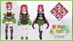  1girl 2wintails ahoge animal_ears bear_ears belt beryl_arsenal blue_eyes boots breasts burzum double-parted_bangs eyepatch full_body glasses hair_ornament hairclip highres indie_virtual_youtuber jacket multicolored_hair open_clothes open_jacket pleated_skirt pointy_ears red_hair reference_sheet round_eyewear shorts skirt streaked_hair tank_top thighhighs virtual_youtuber white_hair 