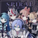  5girls abstract_background ahoge animal_ear_fluff animal_ears artist_request black_bow black_bowtie black_dress black_hairband black_horns blonde_hair blue_eyes blue_hair blunt_bangs border bow bowtie braid bright_pupils criss-cross_halter crossed_bangs demon_horns dress drill_hair drill_sidelocks ear_bow expressionless fang frilled_dress frilled_shirt_collar frills frown gears group_name hair_between_eyes hair_bow hairband halter_dress halterneck head_tilt horns jacket jelly_hoshiumi komachi_panko long_hair long_sidelocks looking_at_viewer multicolored_hair multiple_girls official_alternate_costume official_art outside_border pale_skin parted_bangs phase_connect pink_eyes pink_hair pipkin_pippa purple_hair rabbit_ears rabbit_girl red_eyes red_panda_ears red_panda_girl red_streaks remilia_nephys second-party_source shirt shisui_michiru short_eyebrows sidelocks skin_fang streaked_hair twin_braids virtual_youtuber white_hair white_jacket white_pupils white_shirt 