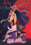  1boy 1girl absurdres ahoge anger_vein blunt_bangs brother_and_sister cape commentary_request copyright_name ezui gloves hair_over_one_eye hat highres horned_hat long_hair looking_at_viewer mask mouth_mask one_piece page_one_(one_piece) shirt_tucked_in siblings skirt stepped_on ulti_(one_piece) 
