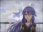  1girl absurdres black_choker black_hair black_shirt blue_eyes blue_sky choker cloud cloudy_sky commentary crying crying_with_eyes_open fu_hua fu_hua_(rustic_noir) highres honkai_(series) honkai_impact_3rd huijiang_monster long_hair outdoors shirt sky solo tears upper_body very_long_hair 