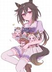  >_< 6+girls ahoge animal_ears beanie black_hair blue_eyes blunt_bangs blush bow bowtie brown_eyes brown_hair brown_hat closed_eyes closed_mouth colored_bangs commentary_request dice dice_necklace dream_journey_(umamusume) ear_covers ear_ribbon ears_through_headwear fenomeno_(umamusume) flipped_hair glasses gold_ship_(umamusume) grey_hair grey_hat hair_between_eyes hat heart highres holding horse_ears horse_girl horse_tail jewelry long_hair looking_at_viewer multicolored_hair multiple_girls nakayama_festa_(umamusume) necklace open_mouth orange_hair orfevre_(umamusume) peaked_cap pillbox_hat pleated_skirt puffy_short_sleeves puffy_sleeves purple_bow purple_bowtie purple_eyes purple_hair purple_shirt rsusk189 sailor_collar sailor_shirt school_uniform shirt short_sleeves single_ear_cover skirt smile stay_gold_(umamusume) stay_gold_clan_(umamusume) streaked_hair summer_uniform tail thighhighs tracen_school_uniform two-tone_hair umamusume white_hair white_sailor_collar white_skirt white_thighhighs 