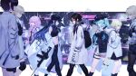  14yuruis 6+girls absurdres arius_branch_school_logo arius_student_(gl)_(blue_archive) arius_student_(smg)_(blue_archive) armband atsuko_(blue_archive) bare_legs baseball_cap black_armband black_boots black_gloves black_hair black_hoodie black_pants black_shirt black_shorts black_skirt black_socks black_thighhighs blonde_hair blue_archive blue_eyes blue_hair blue_halo boots border braid breasts bulletproof_vest chinese_commentary cloak closed_mouth colored_inner_hair commentary_request crop_top dated feet_out_of_frame flat_chest from_side gloves green_eyes green_hair green_halo halo hand_in_pocket hat highres hiyori_(blue_archive) holding holding_weapon holster hood hoodie jacket knee_pads large_breasts long_hair maia_(blue_archive) midriff misaki_(blue_archive) multicolored_hair multiple_girls navel pants pleated_skirt purple_eyes purple_hair red_halo saori_(blue_archive) shirt short_hair shorts sig_516 skirt socks subaru_(blue_archive) thigh_holster thighhighs torn_clothes torn_pants twin_braids weapon white_border white_cloak white_halo white_jacket white_skirt white_socks 