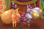  absurd_res big_breasts big_butt blues64 breasts butt duo equid equine female friendship_is_magic hasbro hi_res holding_breast horn huge_breasts huge_butt hyper hyper_breasts mammal mr.pink my_little_pony pasties saffron_masala_(mlp) thick_thighs zebra 