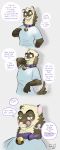  2020 absurd_res anthro bedroom_eyes bell bell_collar blush collar domestic_ferret english_text flustered hi_res male mammal muffin_(themuffinly) mustela mustelid musteline narrowed_eyes nervous seductive simple_background solo teasing text themuffinly 