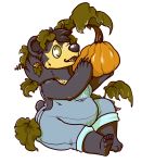  allison_(danji-isthmus) alpha_channel border danji-isthmus food fruit mammal overweight plant pumpkin slightly_chubby tagme transparent_border ursid 