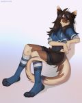  2020 4:5 4_toes 5_fingers anthro breasts clothed clothing digital_media_(artwork) domestic_cat felid feline felis female fingers hi_res mammal margony simple_background smile solo toes 