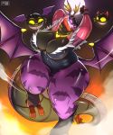  anthro big_breasts black_body breasts capcom cosplay darkstalkers dragon female group hi_res moon morrigan_aensland night ocaritna slightly_chubby solo_focus synth_(vader-san) thick_thighs video_games wide_hips 