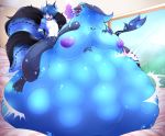  anthro belly big_belly big_breasts bodily_fluids breasts canid canine duo egg egg_bulge egg_inflation elara female fox huge_breasts hyper hyper_belly inflation leonkatlovre male male/female mammal multi_tail nipples oviposition reptile scalie snake thick_thighs 