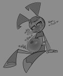  absurd_res belly big_belly blush burping english_text exotic_navel female female_pred hi_res jenny_wakeman machine midriff monochrome my_life_as_a_teenage_robot navel nickelodeon oral_vore pigtails robot rumbling_stomach simple_background solo_focus text theboogie unseen_character vore 