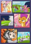  absurd_res age_difference arthropod ball changeling comic dialogue dragon english_text equid female fluttershy_(mlp) friendship_is_magic hasbro hi_res male mammal mature_female mustachedbain my_little_pony older_female smolder_(mlp) soccer_ball text young younger_male 