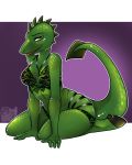  4:5 anthro dragon female green_body hi_res kneeling looking_at_viewer marla_(az345g) reptile scales scalie snake solo tagme tsutsun 