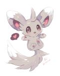  absurdres artist_name blush commentary_request full_body fur gen_5_pokemon grey_eyes heart hideko_(l33l3b) highres looking_at_viewer minccino paws pokemon pokemon_(creature) solo spoken_heart watermark 